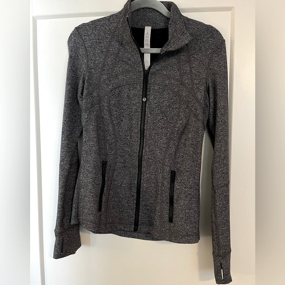 Grey lululemon zip up in size 6